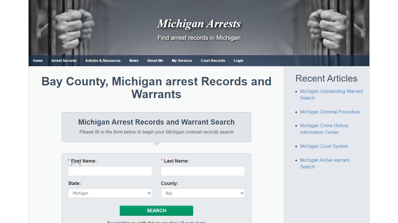 Bay County, Michigan arrest Records and Warrants